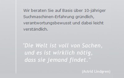 10 Jahre Suchmaschinenerfahrung