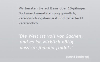 10 Jahre Suchmaschinenerfahrung