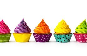 Übersichtsbild Bunte Cup Cakes: Ein Beispiel für Produktvarianten, Bildquelle: fotolia, Ruth Black