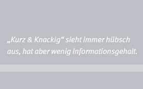 Umfangreiche Website-Texte haben mehr Informationsgehalt