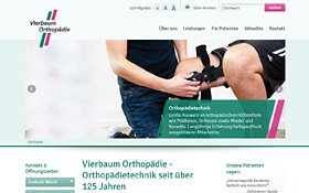 Webdesign mit Wordpress aus Köln für Vierbaum Orthopädie