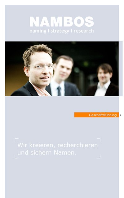 Webdesign-Feedback: Das Bild zeigt Markus Lindlar, Geschäftsführung NAMBOS, der uns das nette Feedback zu unserer Arbeit gab.
