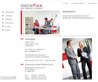 Webdesign Köln, Kundenstimme datafixx