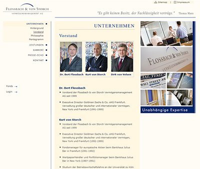 Flossbach VonStorch, Kundenstimme Webdesign Köln