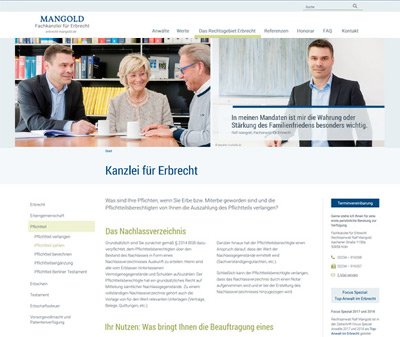 Webdesign Köln, Kundenstimme von Rechtsanwalt Ralf Mangold