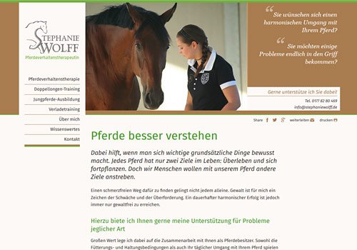 Webdesign Marketingberatung, Stephanie Wolff, Auswahl