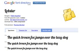 WEbseite Google Font Directory