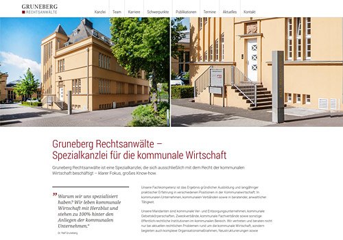 WEbseite erstellen lassen: Gruneberg Rechtsanwälte haben genau das gemacht