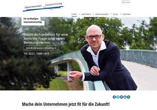 Website Referenz Oberwasser Consulting Auswahl